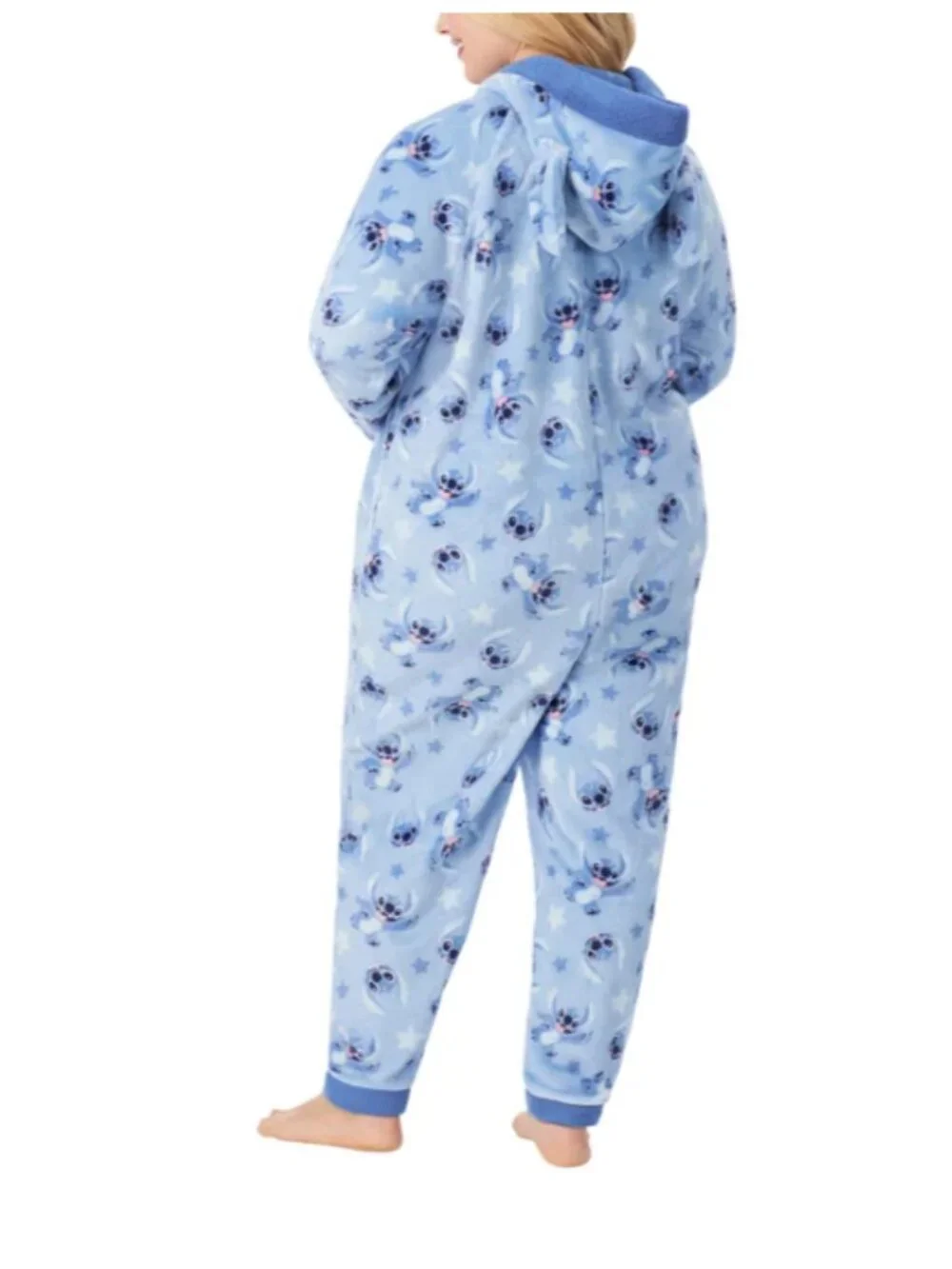 NWT Stitch Adult One-Piece Blue Pajama Size Large - Picture 6 of 10